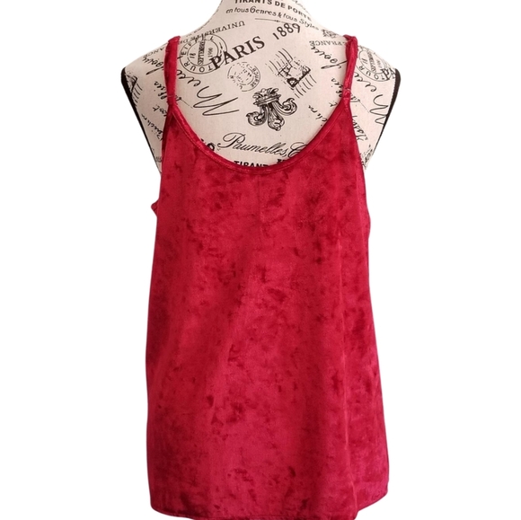 Red Velvet Spaghetti Straps Tank - Picture 2 of 4